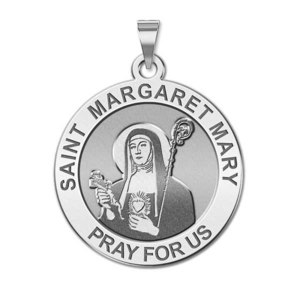 Saint Margaret Mary Round Religious Medal