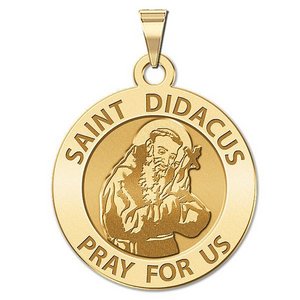 Saint Didacus Round Religious Medal  EXCLUSIVE 