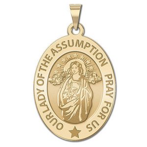 Our Lady of the Assumption Religious Medal  OVAL  EXCLUSIVE 