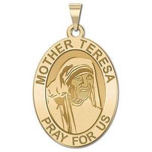 Mother Teresa   Oval Religious Medal  EXCLUSIVE 