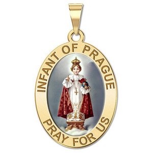 Infant of Prague Religious Medal   Color EXCLUSIVE 