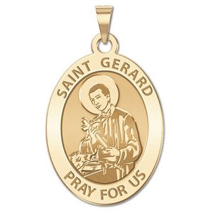 Saint Gerard Oval Religious Medal   EXCLUSIVE 