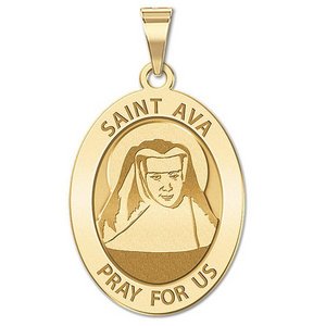 Saint Ava Oval Religious Medal   Oval  EXCLUSIVE 