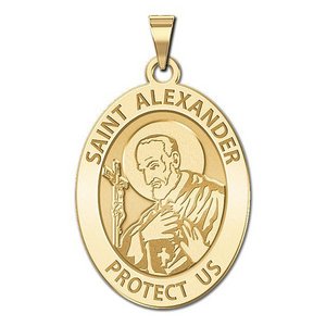 Saint Alexander of Constantinople Oval Religious Medal  EXCLUSIVE 