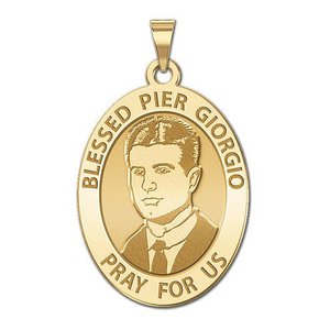 Pier Giorgio Frassati Oval Religious Medal  EXCLUSIVE 