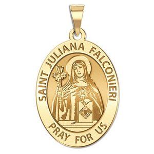 Saint Juliana Falconieri Religious Medal   EXCLUSIVE 