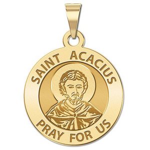 Saint Acacius Round Religious Medal    EXCLUSIVE 