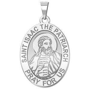 Saint Isaac the Patriarch OVAL Religious Medal   EXCLUSIVE 