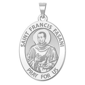 Saint Francis Fasani Oval Religious Medal  EXCLUSIVE 