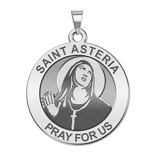 Saint Asteria Round Religious Medal  EXCLUSIVE 