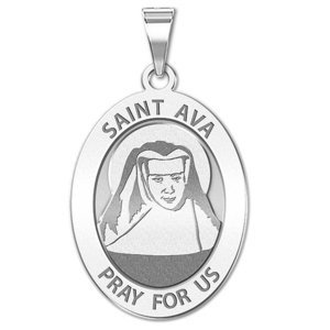 Saint Ava Oval Religious Medal   Oval  EXCLUSIVE 