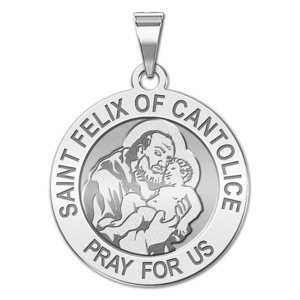 Saint Felix of Cantolice Round Religious Medal   EXCLUSIVE 