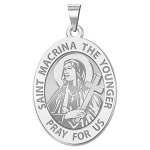 Saint Macrina the Younger Religious Medal   Oval  EXCLUSIVE 