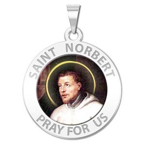 Saint Norbert Religious Medal  Color EXCLUSIVE 