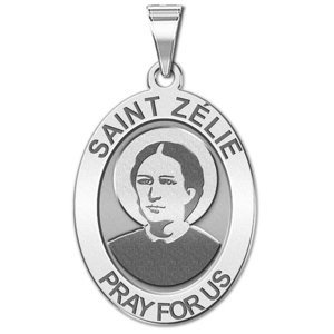 Saint Zelie Religious Medal   Oval   EXCLUSIVE 