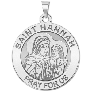 Saint Hannah Round Religious Medal  EXCLUSIVE 