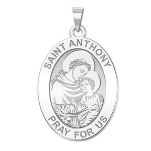Saint Anthony Oval Religious Medal  EXCLUSIVE 