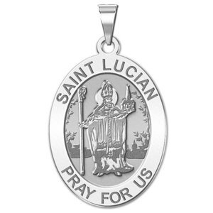 Saint Lucian Religious Medal   Oval  EXCLUSIVE 