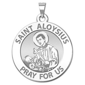 Saint Aloysius Gonzaga Round Religious Medal  EXCLUSIVE 