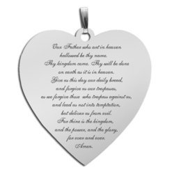  Lord s Prayer  Heart Pendant