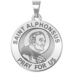 Saint Alphonsus Maria de Liguori Round Religious Medal  EXCLUSIVE 