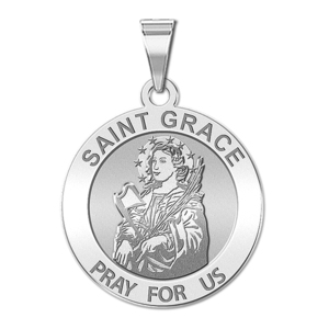 Saint Grace Religious Round Medal  EXCLUSIVE 