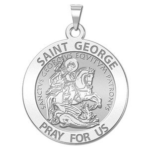 Saint George Round Religious Medal  EXCLUSIVE 