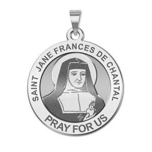 Saint Jane Frances De Chantal Round Religious Medal