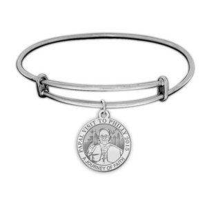 Pope Francis Expandable Embossed Bracelet W  Papal Visit Philadelphia 2015