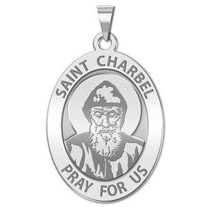 Saint Charbel OVAL Religious Medal   EXCLUSIVE 