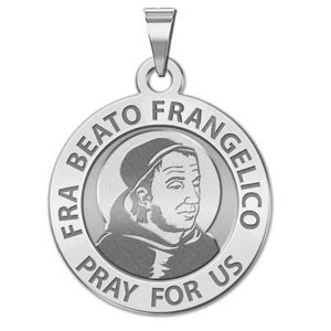 PicturesOnGold.com Fra Beato Frangelico Round Religious Medal 14K Yellow or White Gold or Sterling Silver