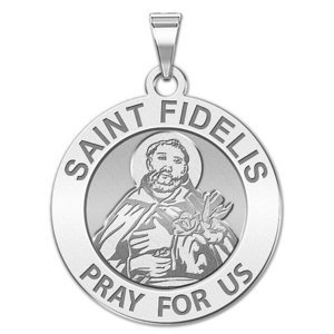 Saint Fidelis Round Religious Medal   EXCLUSIVE 