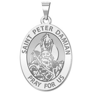 Saint Peter Damian Oval Religious Medal  EXCLUSIVE 