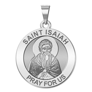 Saint Isaiah Round Religious Medal   EXCLUSIVE 