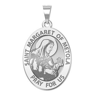 Saint Margaret of Metola Oval Religious Medal