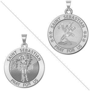 Wrestling   Saint Sebastian Doubledside Sports Religious Medal  EXCLUSIVE 