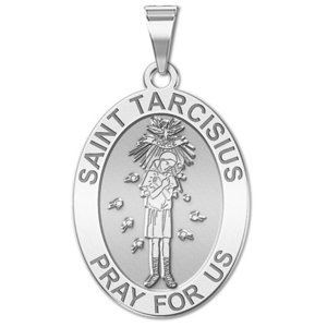 Saint Tarcisius   Oval Religious Medal  EXCLUSIVE 