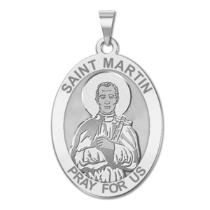Saint Martin de Porres Religious Oval Medal  EXCLUSIVE 