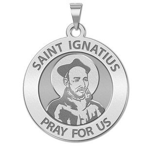 Saint Ignatius of Loyola Round Religious Medal   EXCLUSIVE 