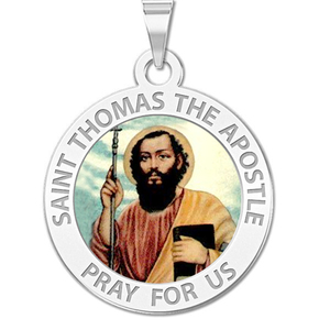 Saint Thomas the Apostle Religious Medal Color