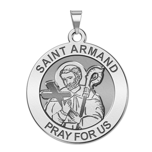 Saint Armand Round Religious Medal  EXCLUSIVE 