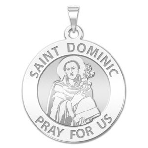 Saint Dominic Round Religious Medal  EXCLUSIVE 