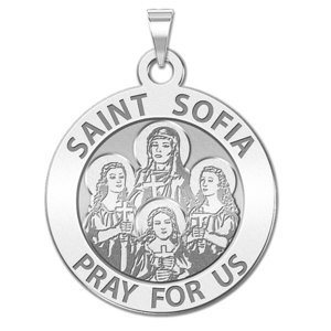 Saint Sofia w  Hope Faith   Charity  Religious Medal  EXCLUSIVE 
