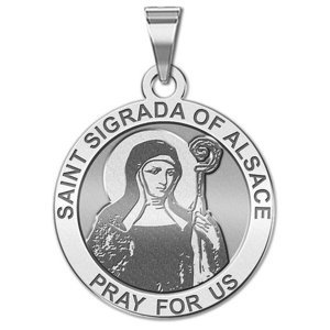 Saint Sigrada of Alsace Religious Medal  EXCLUSIVE 