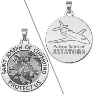Saint Joseph of Cupertino Aviator  Religious Medal  EXCLUSIVE 