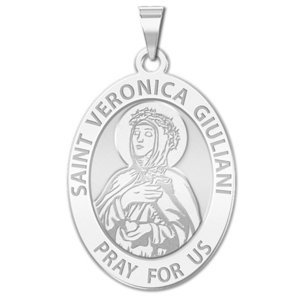 Saint Veronica Giuliani OVAL Religious Medal   EXCLUSIVE 
