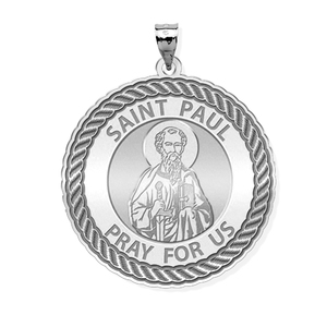 Saint Paul Round Rope Border Religious Medal