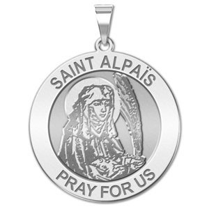 Saint Alpais Round Religious Medal  EXCLUSIVE 