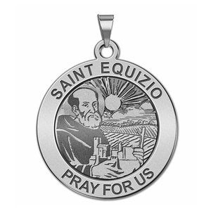 Saint Equizio Round Religious Medal  EXCLUSIVE 