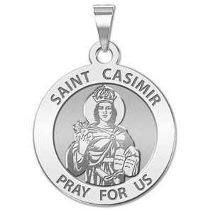 Saint Casimir Round Religious Medal  EXCLUSIVE 
